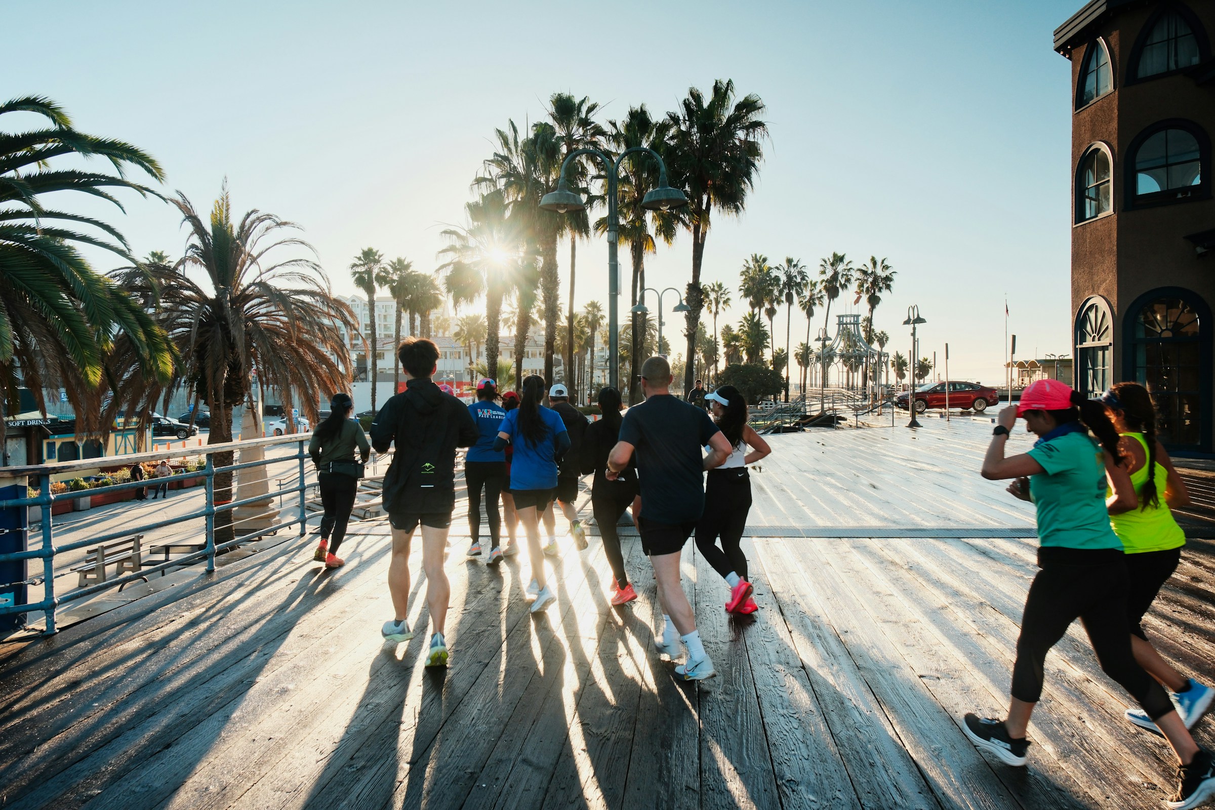 Runners training together